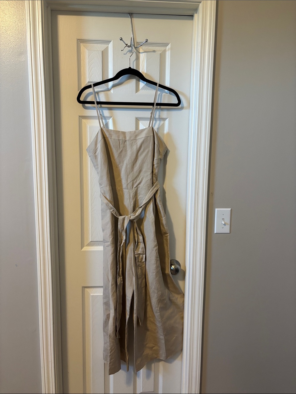 Banana Republic Beige Spaghetti-Strap Jumpsuit